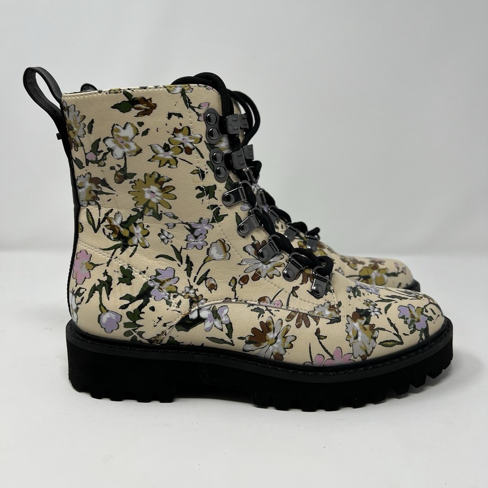 Women's Sanctuary Boots Buttercream Multi Floral Combat Size 7M